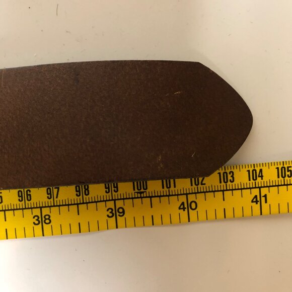 Calvin Klein Jeans Brown Leather Belt Silver Buckle Size Medium 40in - Picture 5 of 5